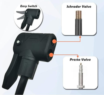 Heavy Duty Foot Pump For Bike, Ball, Scooter, Car